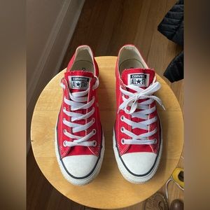 Red Converse Low Tops